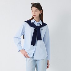 ab.f.z 女款蝴蝶結刺繡披肩 + 襯衫套組 AFZ3MB36