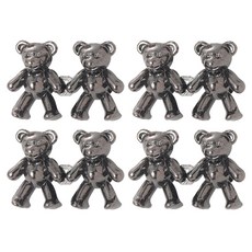 Angplus 小熊褲腰圍調節夾扣鈕扣 34 x 22mm, 4個, 黑色