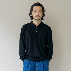 MANNERGRAM 男款翻領長袖針織衫