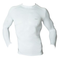 MCN 全功能 壓縮透氣運動上衣, 白色