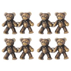 Angplus 小熊褲腰圍調節夾扣鈕扣 34 x 22mm, 4個, 棕色