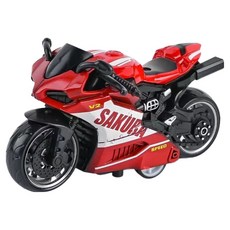 Daily On模型摩托車壓鑄玩具, 1個, 紅色