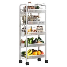 小麥購物 多層整理置物架 L1246, 白色, 5層