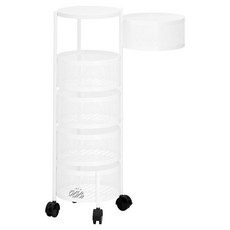 小麥購物 新款多功能旋轉圓型置物架 L1245, 白色, 4層