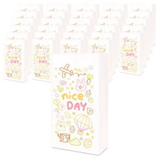 Naus Happy Nice Day 方底紙袋 001, 1000個, 寬 120mm x 深 60mm x 高 220mm