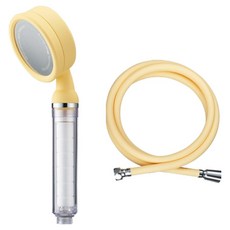 Dr.WATER SHOWER HEAD Tone & Shower 過濾蓮蓬頭組 2m, 奶油黃, 1套