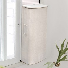 쁘리엘르 히스 삼중직 스판 창문형 에어컨 커버, 아이보리