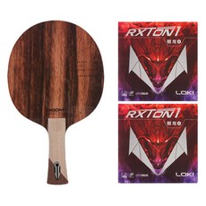 오메가 투어 라켓 FL + RXTON1 양면 탁구라켓러버 세트, 1세트 1세트