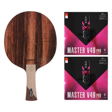 OMEGA TOUR 球拍 FL + MASTER V49 PRO 雙面桌球拍膠皮套組, 1套, 單一商品