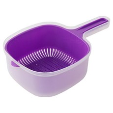 鎖扣式手柄蔬果清洗迷你瀝水籃, 紫色, 1個