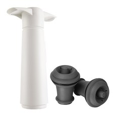 VacuVin Click 紅酒抽真空器 + 塞組 2個, 白色, 3個