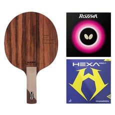 Omega Tour ST 桌球拍 + Rozena + Hexa Pro 1 膠皮套組, 1套, 單一商品