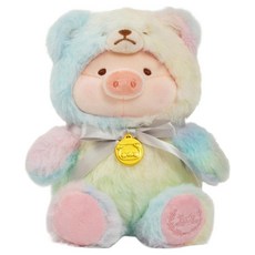 TOYZEROPLUS LuLu The Piggy 泰迪公仔, 玫瑰粉紅色, 1個, 14cm