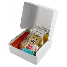 素色一體式方形禮物包裝盒 小 17.5 x 16 x 6.5cm, 25個, 白色