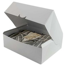 素色一體成型長方形禮物包裝盒 大 27 x 21 x 8.5 cm, 25個, 白色