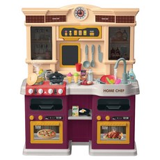 OZ TOY 家庭主廚 可出水仿真廚房玩具組, 粉紅色, 1個