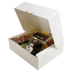 素色禮物包裝盒 一體式長方形 中款 24 x 18 x 7 cm, 25個, 白色