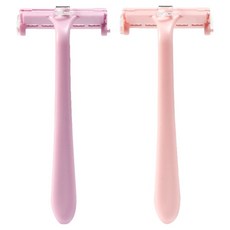 Market Ring 女性用便利除毛刀 紫色 + 粉紅色組合, 1套