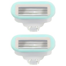 마켓링 여성용 다양한 면도기 면도날 스카이 블루, 2개, 1개입