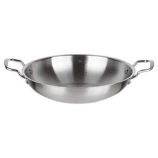 plala 電磁爐用不鏽鋼淺型火鍋, 銀色, 26cm, 1個