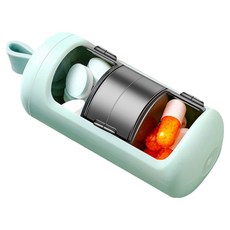 JINWEI 每日藥盒收納盒 薄荷綠 95 x 35 x 35 mm, 1個