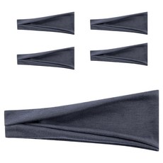 XGRID 男性運動吸汗髮帶, 深灰色, 5個
