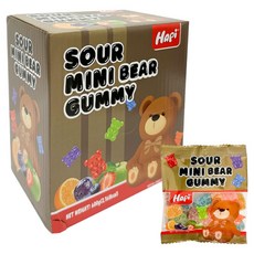 HApi 사우어 미니 베어 모양 구미 젤리 60개입, 1개, 600g