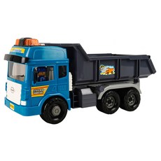 kidmate 孩子王 台灣配音大型砂石車 車門開/品質佳/超會跑 附人偶, 藍色, 1個