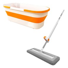 小麥購物 雪尼爾平板拖把 + 桶子 L1420, 1套