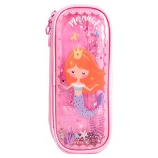 투데이리빙 인어공주 글리터 필통 R99455P, 핑크, 1개
