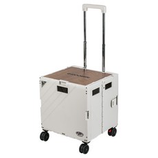 IDOOGEN 折疊式露營折疊推車優質手提狗狗箱 44cm*41cm*H 51~102cm, 1個, 象牙白