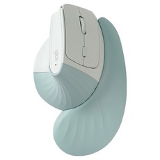 지클릭커 오피스프로 버티컬 도톰스콘 무소음 블루투스 무선 마우스, 그린, OP85