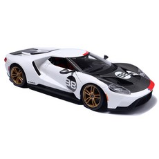 Maisto 1:18 2021 福特 GT 經典傳承版賽車壓鑄模型, 1個, 白色