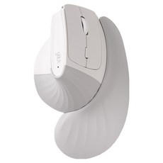 지클릭커 오피스프로 버티컬 도톰스콘 무소음 블루투스 무선 마우스, 화이트, OP85