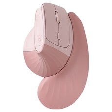 지클릭커 오피스프로 버티컬 도톰스콘 무소음 블루투스 무선 마우스, 핑크, OP85