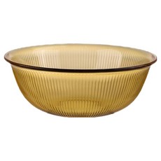 American Road 條紋琥珀色多用途玻璃碗盤 湯碗 HR2193, 1個, 單一顏色