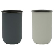 Everyweek 304不鏽鋼雙層馬桶刷 2件組, 1套, 象牙色, 灰色