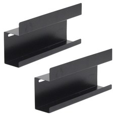 螢幕電源線收納盒 免打孔電視VESA孔固定架 雙層, 黑色, 2個