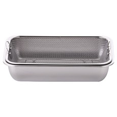 Priceless 不鏽鋼網狀瀝水籃 + 托盤套組, 1套, 網狀瀝水籃 + 托盤