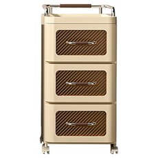 小麥購物 置物小推車 L1276 小, 3層, 奶油色