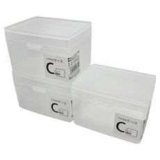 HIMARAYA 掀蓋霧面立方收納盒 C型 3個, 1層, 霧面透明
