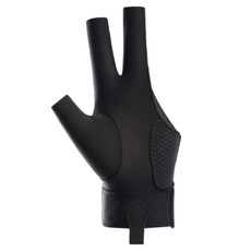 Luneon 簡約三指撞球手套 左手佩戴, 1個, 黑色