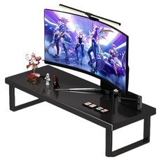 타엔피카 튼튼한 기본형 모니터 받침대 40cm, 올블랙