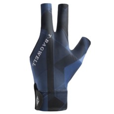 Runeon乾淨的撞球手套 左手著用, 1個, 黑色+藍色