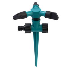 TRENY 360度旋轉灑水器 插地可串接, 藍綠色, 1套