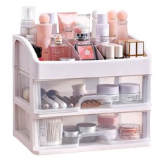 小麥購物 多功能收納抽屜置物盒 抽屜 2格 L2915, 3層, 白色