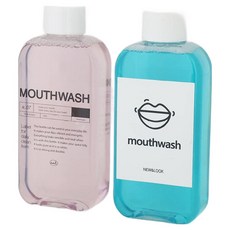 뉴앤룩 국산 휴대용 가글리필용기 2p + 스티커 2p 세트, 1세트, 투명