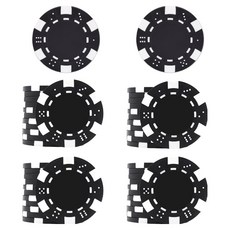 散裝彩色籌碼, 50個, 黑色