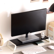 타엔피카 세련된 모니터 받침대, 블랙앤화이트