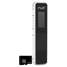 INJA 插卡式數位錄音筆 附32GB記憶卡, V3, 白黑色
